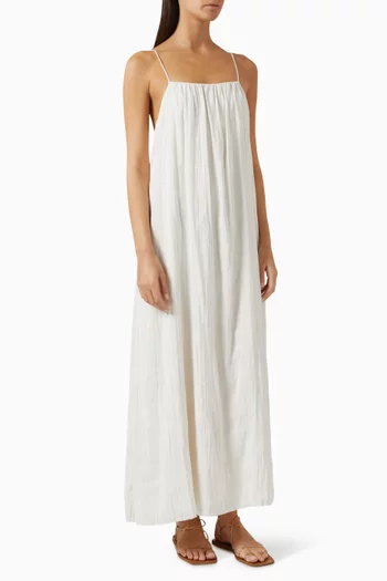 فستان ساراي طويل سوليد اند ستريبد × صوفيا ريتشي غرينج
