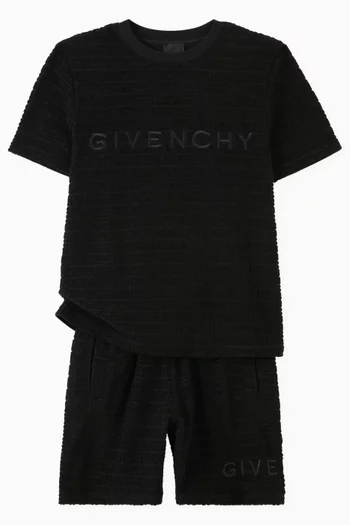 Logo Shorts in Terry-jacquard