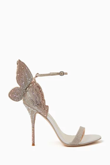 Chiara 100 Butterfly Sandals in Embellished Crystals