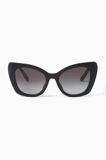 نظارة شمسية بشعار DG متداخل وتصميم عين القطة أسيتات