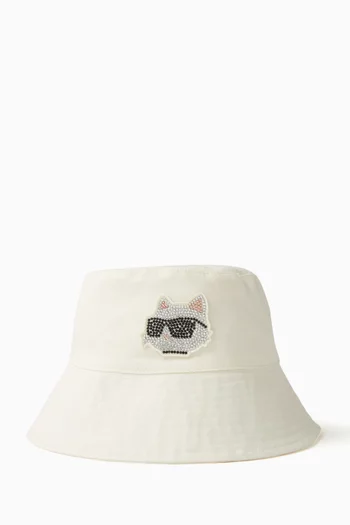 قبعة باكيت برقعة القط تشوبيت المرصعة