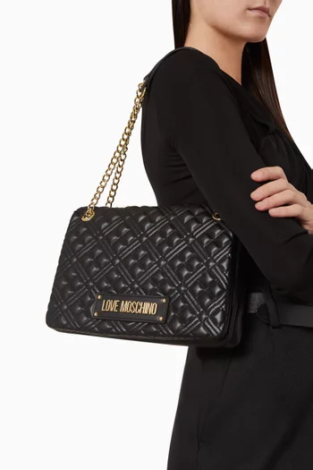 Large Shoulder Bag in Quilted Leather
