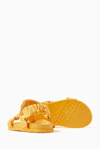 FF Logo Sandals in Fabric