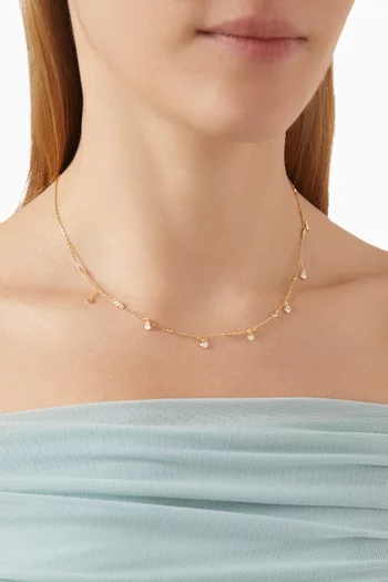 Solitaire Drop Necklace in 14kt Gold Vermeil
