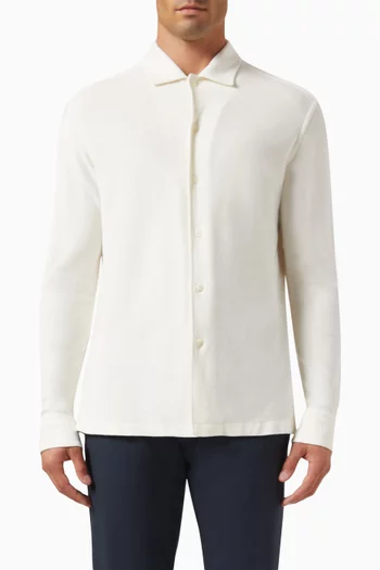 Button-down Shirt in Cotton & Silk