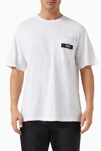 Institutional Logo-patch T-shirt in Cotton Jersey