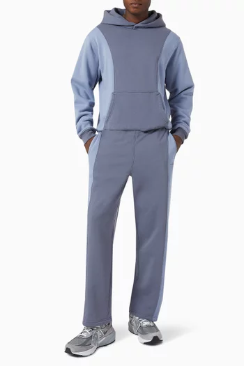 Panelled Straight Leg Sweatpants in Fleece