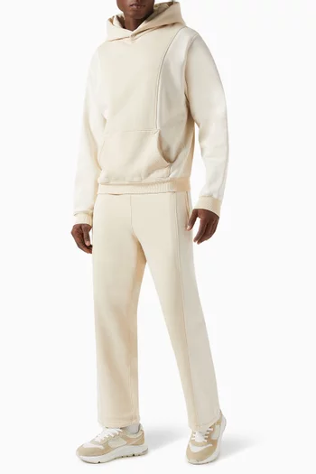 Panelled Snap Hoodie in Fleece