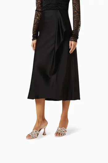 Tiphane 85 Crystal-embellished Mules in Croc-embossed Leather