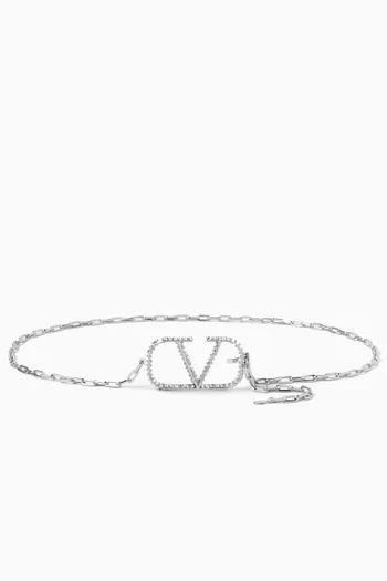Valentino Garavani VLOGO Signature Chain Belt in Metal