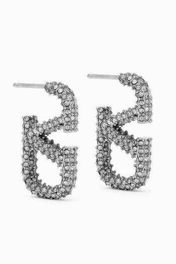 Valentino Garavani VLogo Signature Crystal-Embellished Earrings