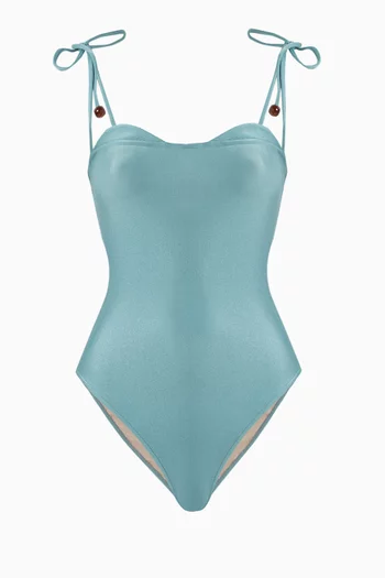 لباس سباحة أوركيد قطعة واحدة بتصميم كلاسيكي بحمالات