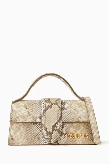 Mini Le Bambino Bag in Snake-Embossed Leather