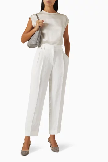 Sleeveless Top in Stretch-silk