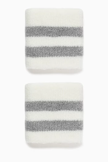 Striped Wristbands in Cotton-blend Terry, Set of 2
