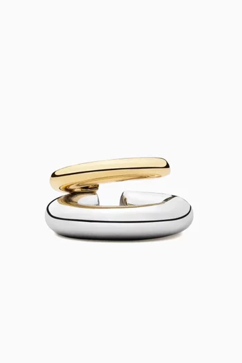 Vida Two Tone Single Ear Cuff in 12kt Plated Brass