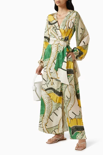 Santo Tomas Pants in Silk Jacquard