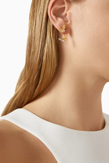 أقراط سوشيال باترفلاي متدلية معدن مطلي