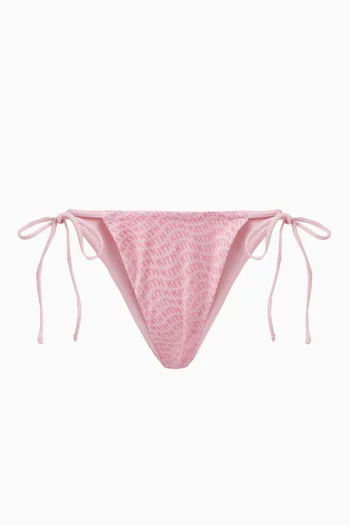 Buy Kith Pink Tova Monogram Wave Tie Bikini Briefs for Women in UAE
