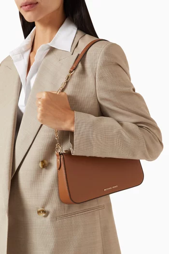 Empire Chain Pouchette Shoulder Bag in Leather