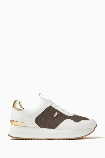 سنيكرز راينا قنب مغلف وجلد صناعي