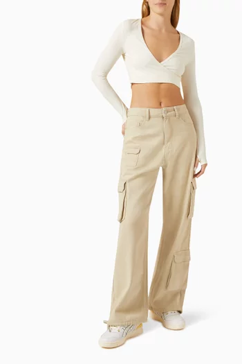 Wrap Crop Cardigan in Stretch EcoCosy®