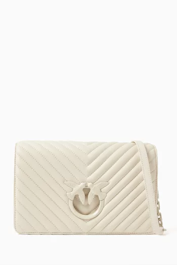 Love Click Classic Crossbody Bag in Quilted Leather