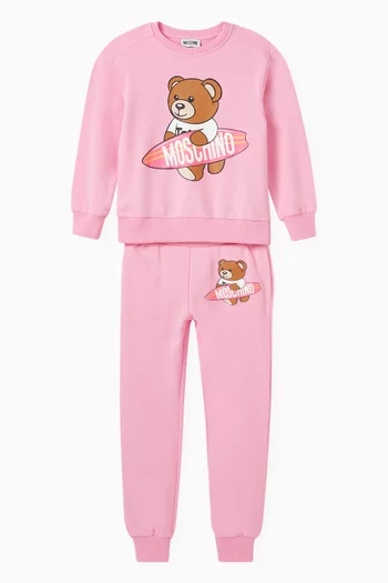 Teddy Bear Tracksuit Set in Cotton