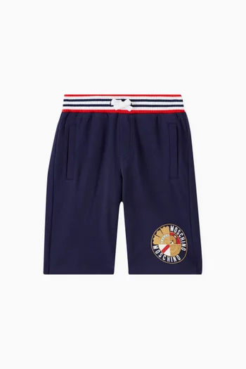 Teddy Logo Shorts in Cotton