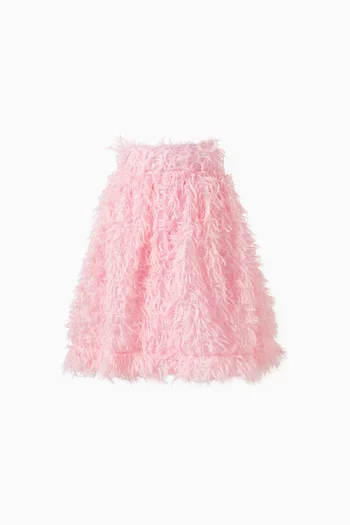 Woolly Flared Midi Skirt