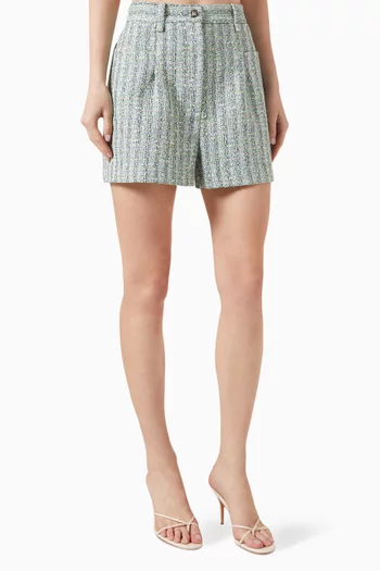 High-waisted Shorts in Tweed
