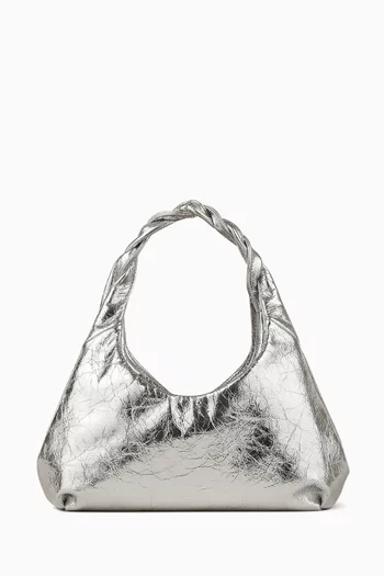 Moonwalk Shoulder Bag in Metallic Leather