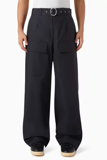 Belted Pants in Organic Cotton
