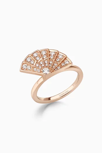 Fanfare Symphony Mini Icons Diamond Ring in 18kt Rose Gold