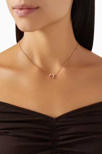Aloria Mini Icons Diamond Pendant Necklace in 18kt Rose Gold