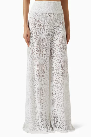 Charlize Palazzo Pants in Lace