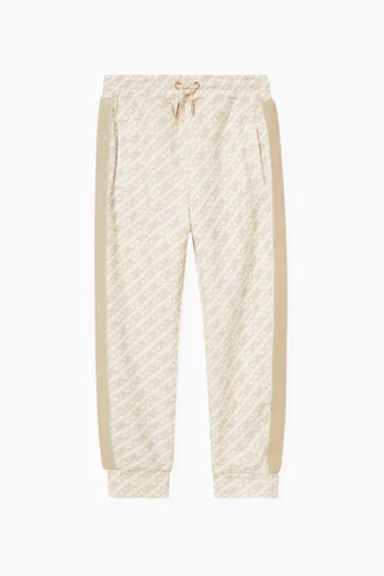 Logo-print Track Pants in Stretch Cotton