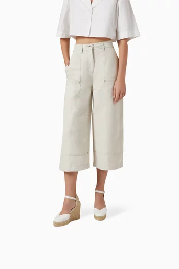 حذاء إسبادريل كياريتا بكعب ويدج 80 مم قنب