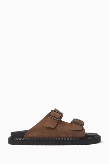 Cliff Twin-strap Sandals in Suede