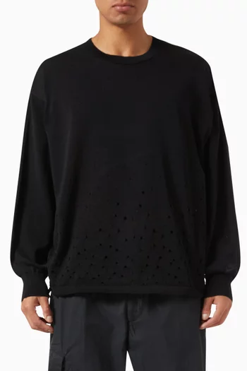 Tech Pack Oversized Sweater in Rayon Blend Knit