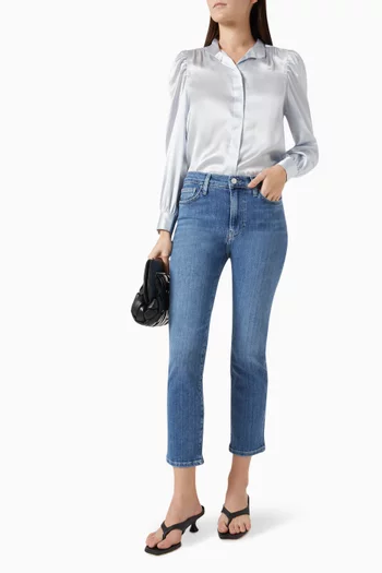 Gilian Long Sleeve Top in Denim