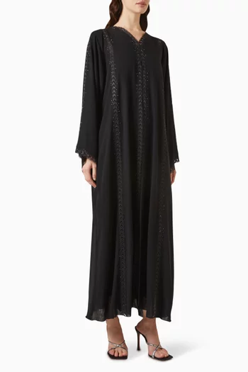Lace & Strass Embellished Abaya