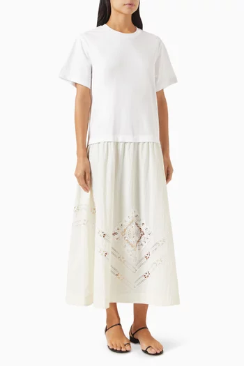 Anisley Windbreaker T-shirt Dress in Cotton & Nylon