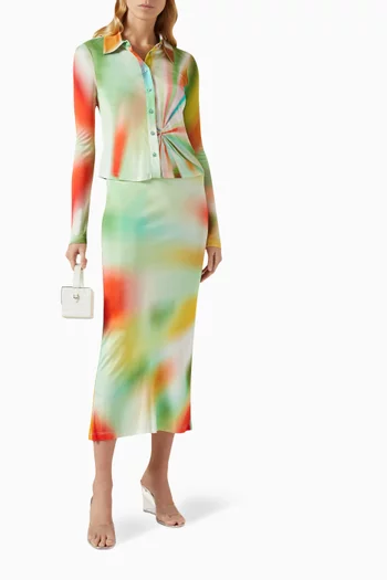 Lilt Sunray Maxi Skirt in Jersey