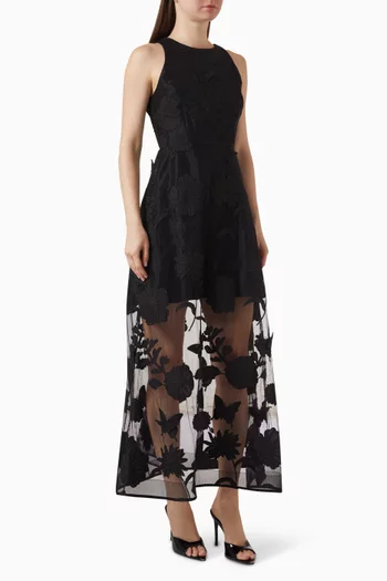 Hannah 3D Butterfly Embroidered Dress