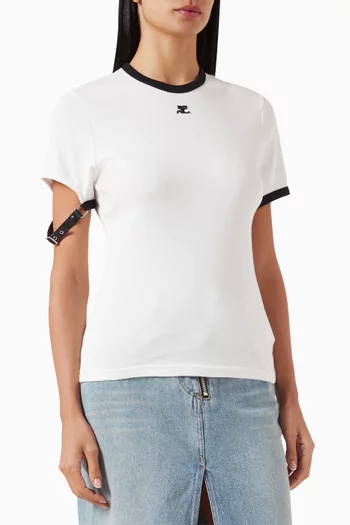 Buckle Contrast T-shirt in Cotton-jersey