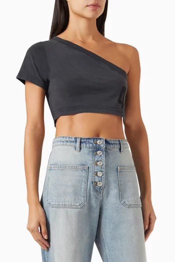 Tuba Printed Cropped Top in Cotton