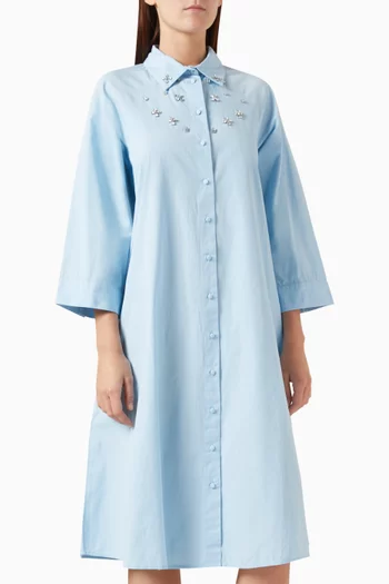 Yaszitta Midi Shirt Dress in Organic Cotton