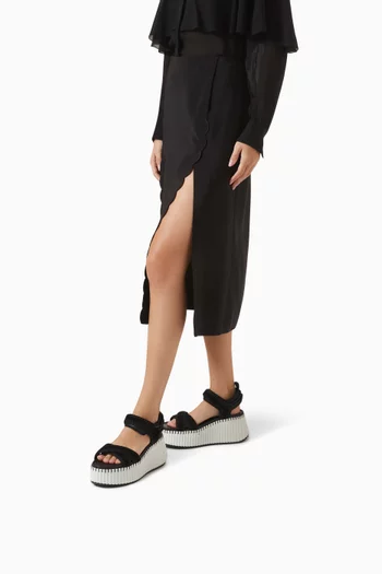 Nama 80 Wedge Sandals in Neoprene