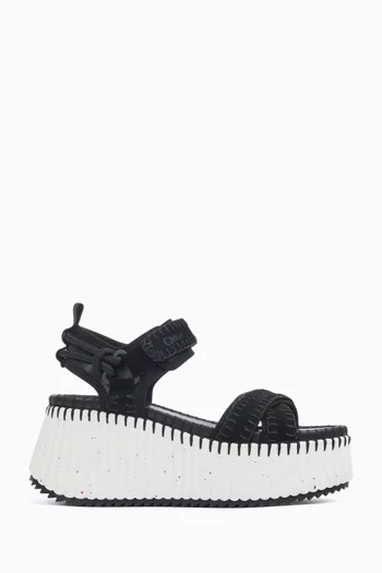 Nama 80 Wedge Sandals in Neoprene